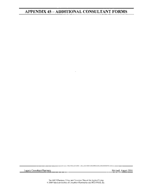 Legacy Consultant Pharmacy Forms