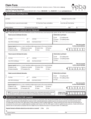 VEBA Plan Claim Form