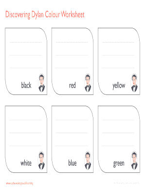 Discovering Dylan Colour Worksheet