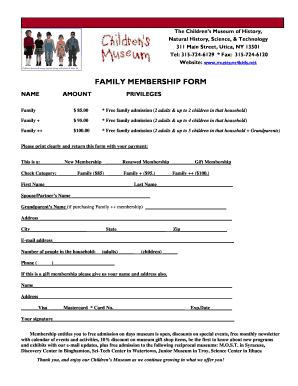 Family Membership Form