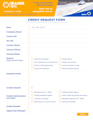 Credit Request Form