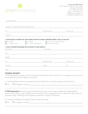 C-TPAT Security Assessment Form