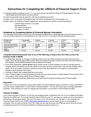 Affidavit of Financial Support Form