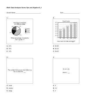 Math Data Analysis Worksheet