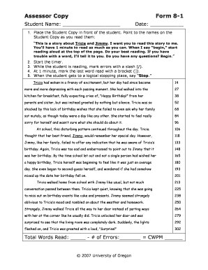 Assessor Copy Form 8-1