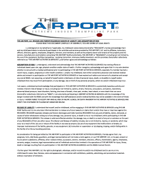 The Air Port LLC Release and Waiver Form