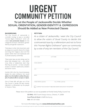 Community Petition for Jacksonville Human Rights Ordinance