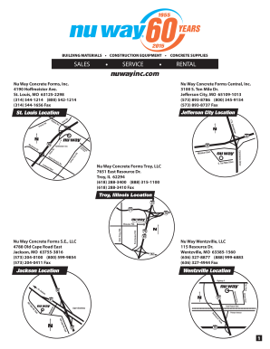 Nu Way Concrete Forms Credit Application