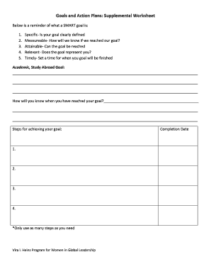 SMART Goal Setting Worksheet
