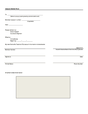 Account Switch Form