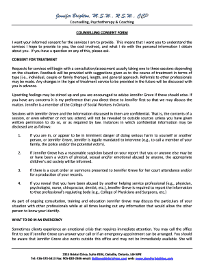 Counselling Consent Form