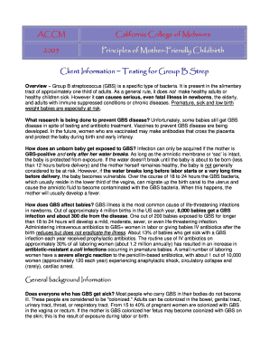 Informed Consent for GBS Testing