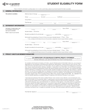 Student Eligibility Form