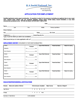 Employment Application Form