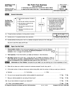 Schedule C-EZ Form 1040