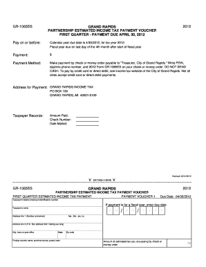 Grand Rapids Partnership Estimated Income Tax Payment Voucher