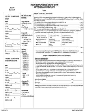 Secure Short Term Medical Insurance Application
