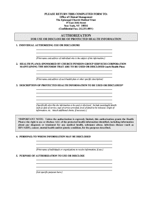 HIPAA Authorization Form