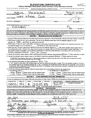 Elevation Certificate OMS 3067.007