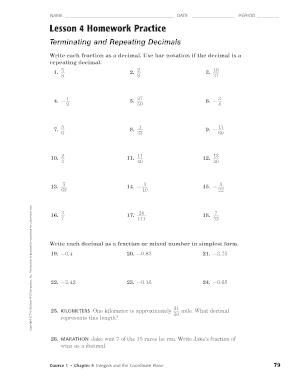 Middle School Math Homework Practice