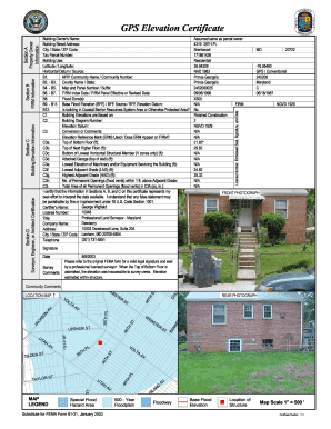 GPS Elevation Certificate