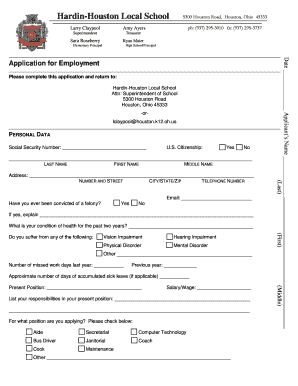 Application for Employment