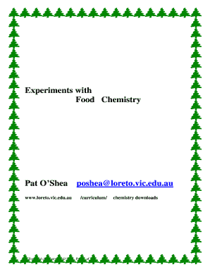 Food Chemistry Experiments