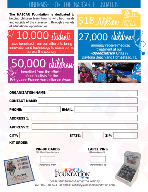 NASCAR Foundation Donation Form