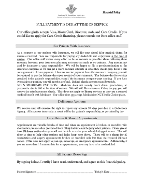 Healthcare Financial Policy Agreement