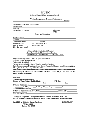 Workers Compensation Treatment Authorization