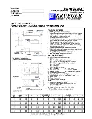 QFV Unit Sizes 2 - 7 - krueger-hvaccom