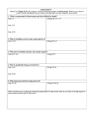 Bible Study Assignment