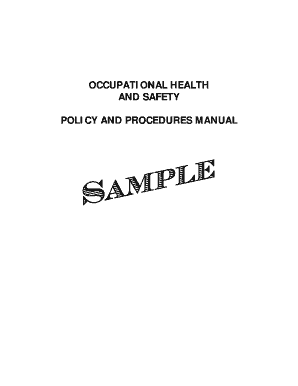 OCCUPATIONAL HEALTH AND SAFETY POLICY AND PROCEDURES MANUAL - wrla