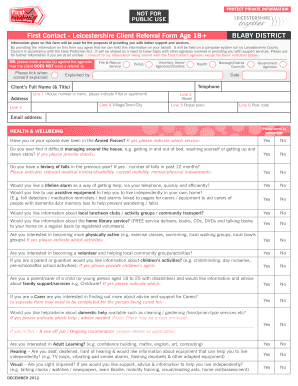 Leicestershire Client Referral Form