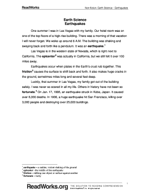 Earth Science - Earthquakes Quiz