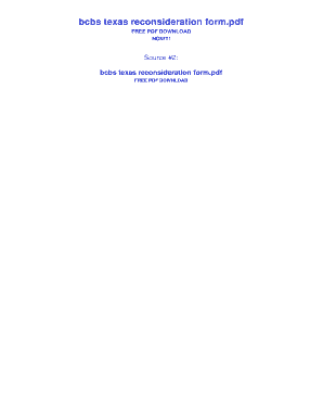 BCBSTX Reconsideration Form