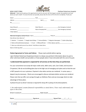 New Client Form