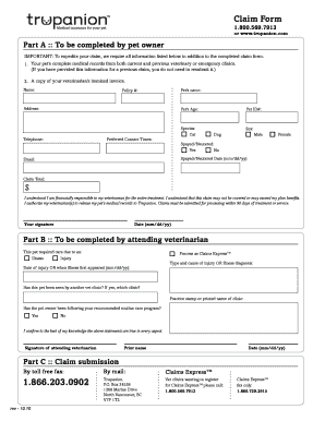 Pet Insurance Claim Form