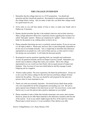 College Interview Guide