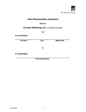 Conseco Sales Representative Agreement