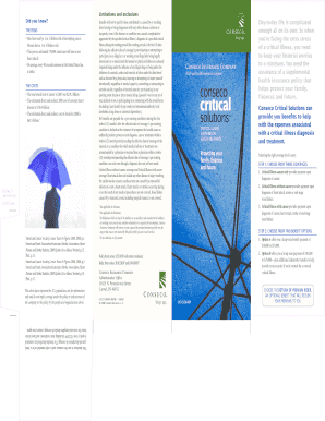 Conseco Critical Illness Insurance Application
