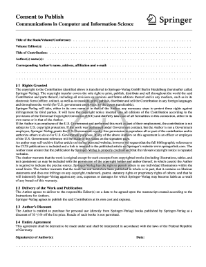 Consent to Publish Agreement