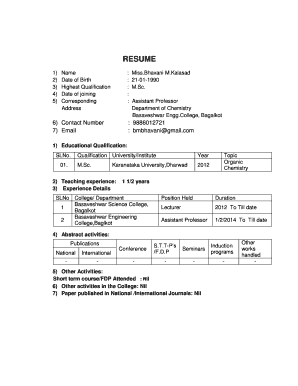 Academic Resume Template