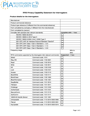 RFID Privacy Capability Statement for Interrogators