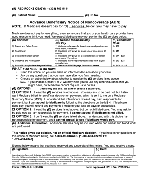 Advance Beneficiary Notice of Noncoverage (ABN)