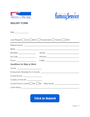 Loan Inquiry Form