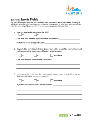 Quispamsis Sports Fields Survey