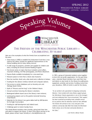 Friends of the Winchester Public Library Annual Appeal