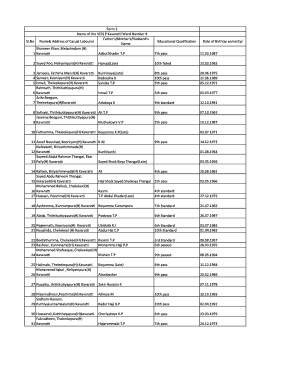 Fillable Online Lakshadweep Nic Form 3 Name Of The Vd P Kavaratti Ward Number 4 Slno Lakshadweep Nic Fax Email Print Pdffiller Fillable Online Lakshadweep Nic Form 3 Name Of The Vd P Kavaratti Ward Number 4 Slno Lakshadweep Nic Fax Email Print Pdffiller