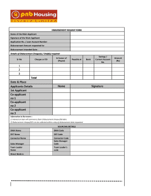 Disbursement Request Form